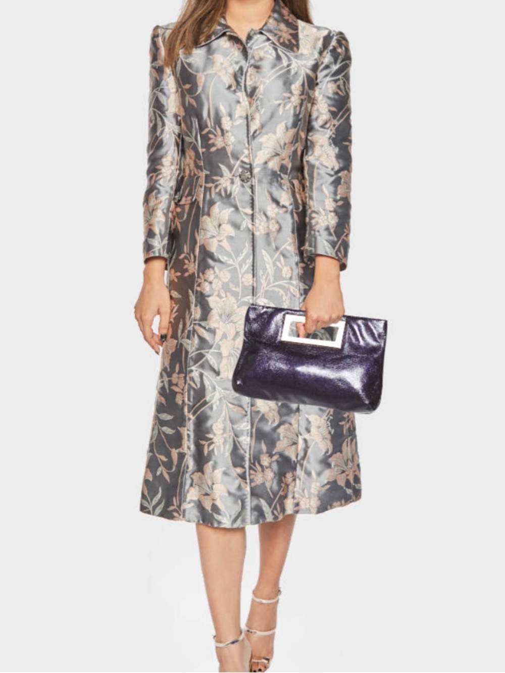 MICHAEL Michael Kors Purple Patent Leather Berkley Clutch